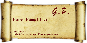 Gere Pompilla névjegykártya
